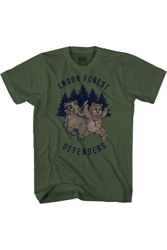 STAR WARS Endor Forest Summer Camp Ewok Funny T-Shirt for Men & Womens Graphic Adult Tshirt - Medium
