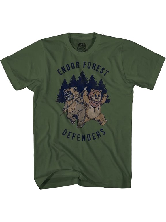 Endor Forest Summer Camp Ewok Funny T-Shirt for Men & Womens Graphic Adult Tshirt Small Army Green, Small