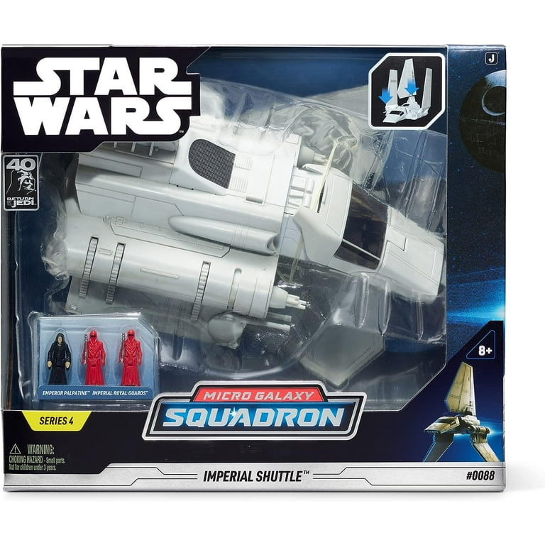 STAR WARS Micro Galaxy Squadron Imperial Shuttle - 7-Inch Starship Class  Vehicle with Three 1-Inch Micro Figure Accessories