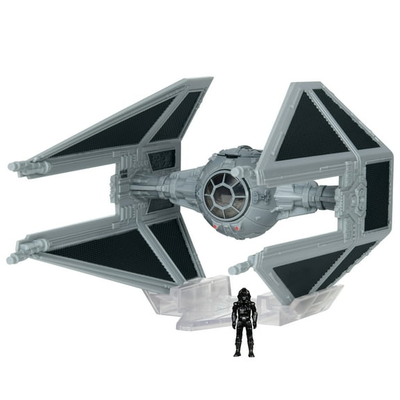 STAR WARS Micro Galaxy Squadron TIE Interceptor - 3 inch Light Armor Class Vehicle with 1 inch Micro Figure Accessory