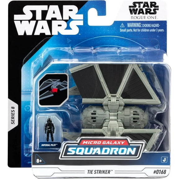 STAR WARS Micro Galaxy Squadron TIE STRIKER w/Imperial Pilot- Series 8 - 3-Inch Vehicle with Two 1-Inch Micro Figure Accessories