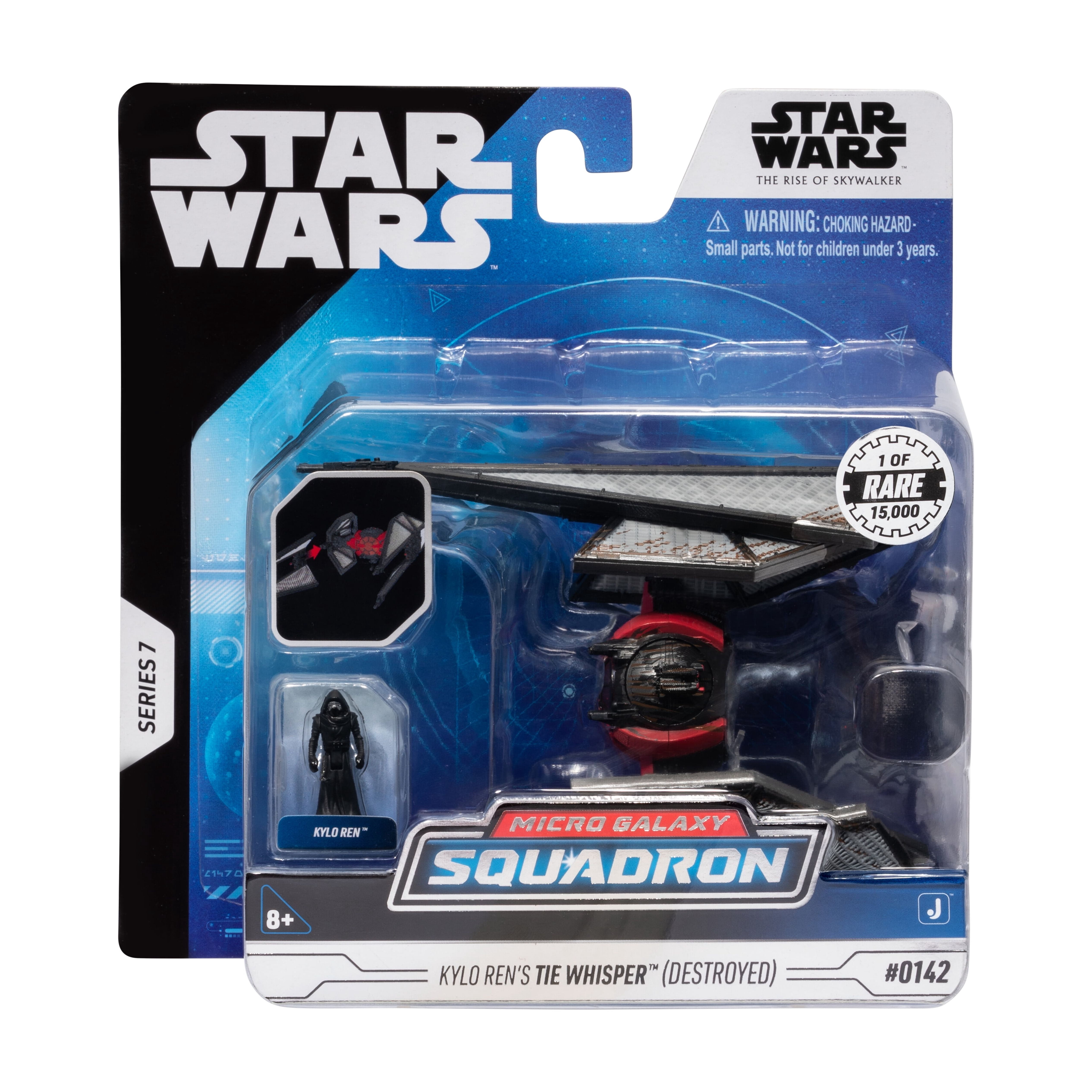 STAR WARS Micro Galaxy Squadron TIE Whisper (Destroyed) - 5 inch Rare Edition Vehicle with 1 inch Micro Figure Accessory