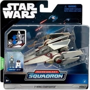 STAR WARS Micro Galaxy Squadron V-Wing Starfighter 3-Inch Light Armor Class Vehicle with Two 1-Inch Micro Figure Accessories