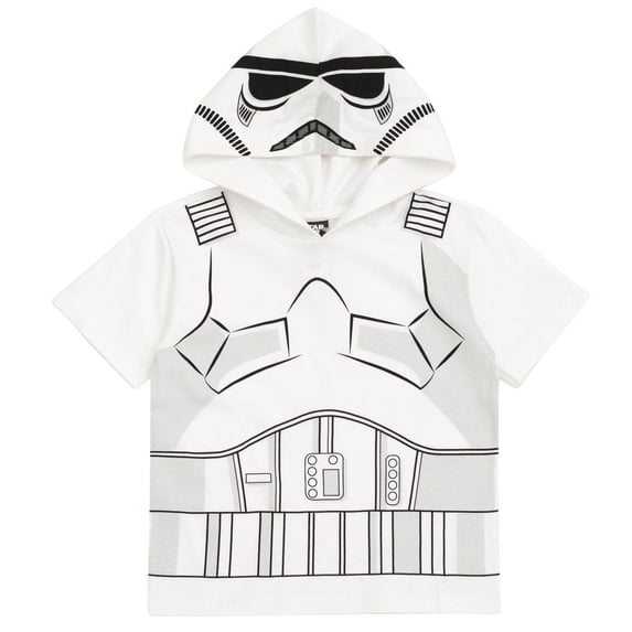 Star Wars Toddler Boys' Cosplay Hooded T-Shirt Stormtrooper White