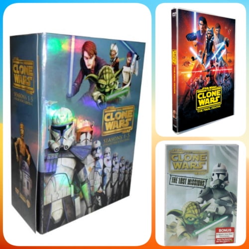 STAR WARS THE CLONE WARS COMPLETE SERIES SEASONS 1-7(DVD,25-Disc Set