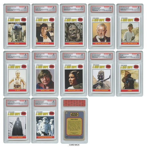 STAR WARS TOPPS Rare 1977 Card Designs - All Graded Gem Mint 10 - Set of All 12