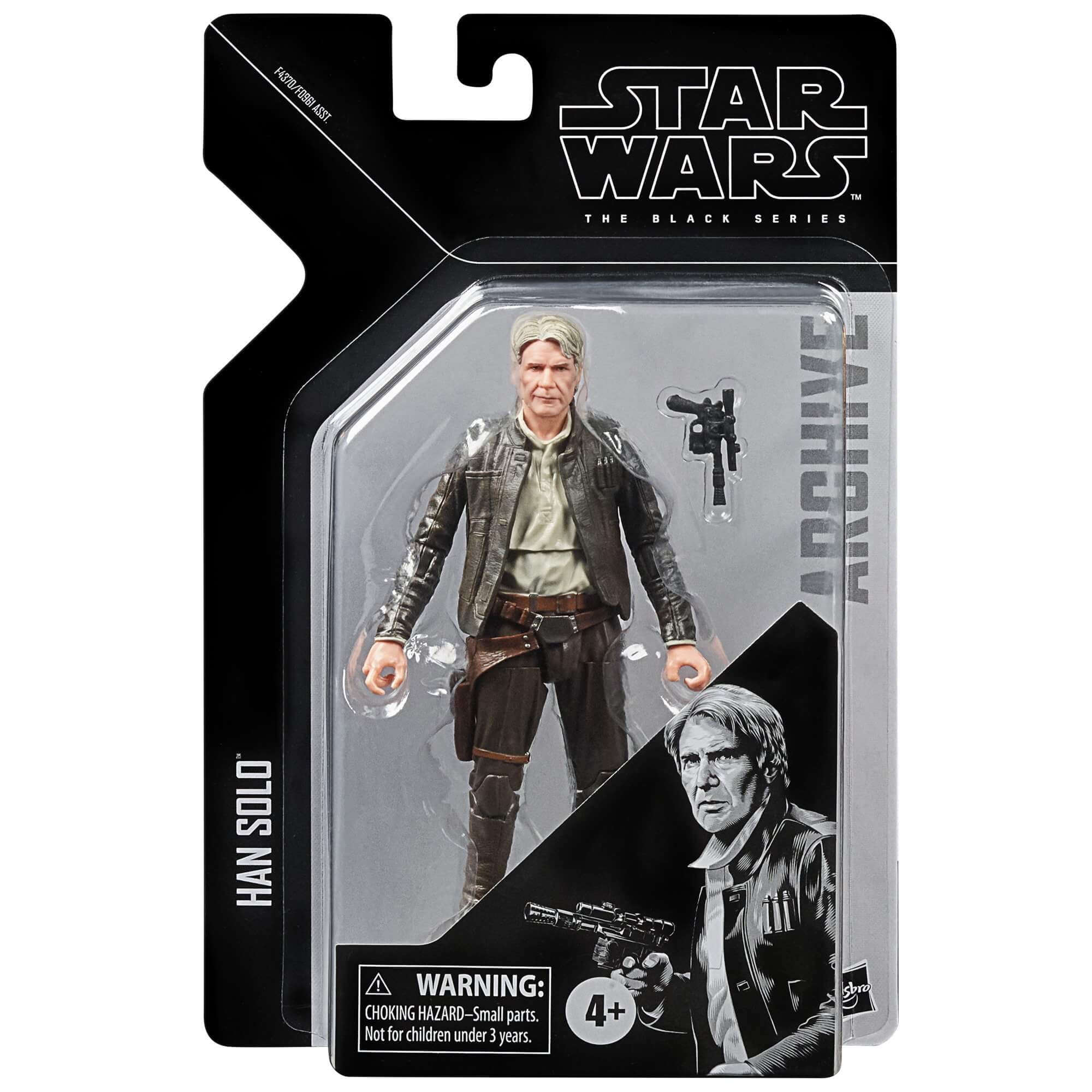 STAR WARS The Black Series Archive Han Solo Toy 6-Inch-Scale The Force Awakens Collectible Action Figure, Toys for Kids 4 and Up (NON-MINT PACKAGE)