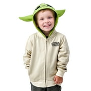FANDOM REPUBLIC STAR WARS The Mandalorian Baby Yoda Sublimated Costume zip up Hoodie w/ Mask for Juvy Little Kids - 7/8