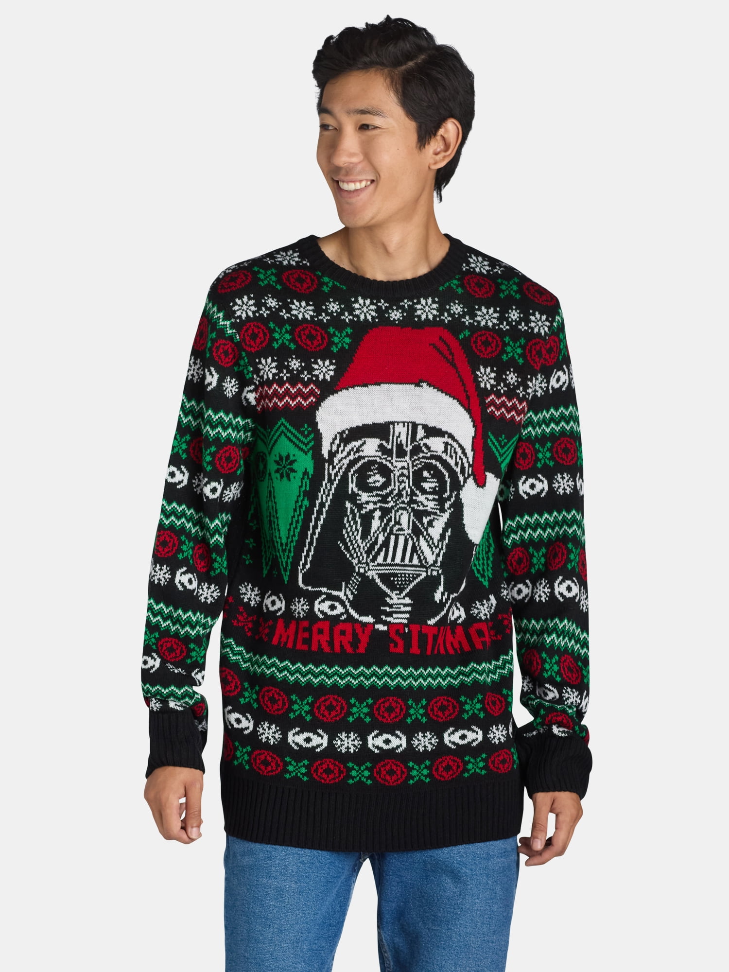 Star Wars Men's Holiday Sweater S-3XL, Acrylic, Darth Vader Christmas ...