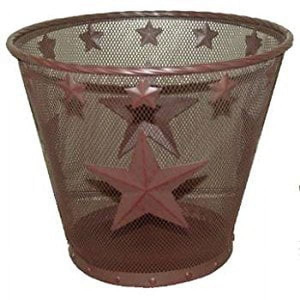 Western Star Brown Mesh Metal Office Wastebasket