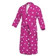 thumbnail image 1 of STAR Women's Polka Dot Bathrobe Microfiber Fleece Long Plush Robe (XL, Light Purple), 1 of 2