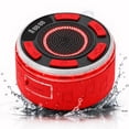 thumbnail image 1 of STARBIAO IPX7 Waterproof Shower Bluetooth Speaker, Portable Wireless Speaker with Suction Cup, Bluetooth 5.3, LED Clock, RGB Light, FM Radio, TWS Pairing, 360° Sound, Red, 1 of 11