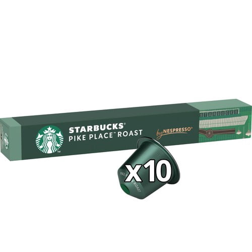 STARBUCKS by NESPRESSO Pike Place Lungo Coffee Pods, 10 pods per pack, British Import (Pack of 3)