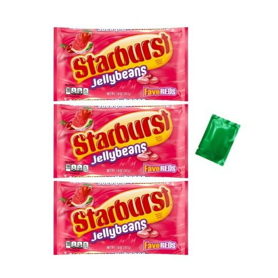 STARBURST Easter FaveREDS Jellybeans – 14 oz Bag (Pack of 3) Chewy Fruity Candy for Easter Baskets, Egg Hunts, and Spring Celebrations w/LaPrima Morceau Bonbon