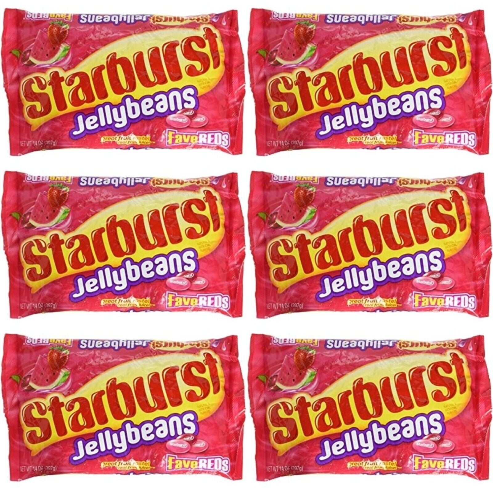 STARBURST FaveREDs Jelly Beans Easter Holiday, Birthday Candy 14Ounce