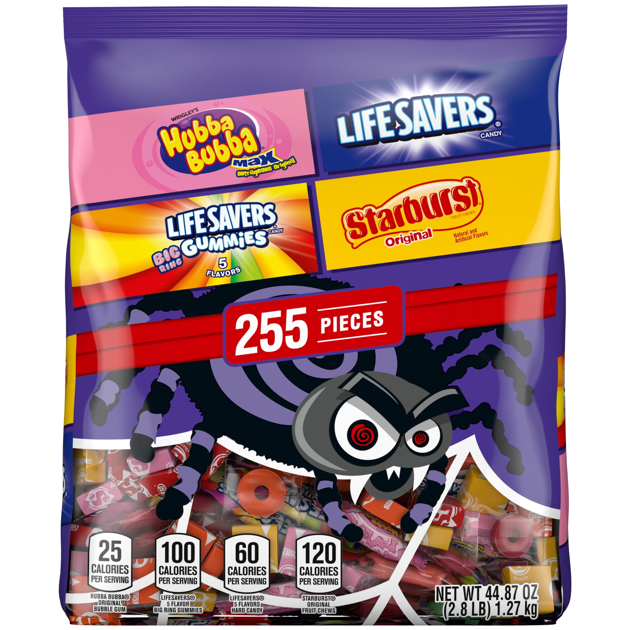 Starburst, Life Savers & Hubba Bubba Halloween Candy Variety - 255 Ct Bulk Bag