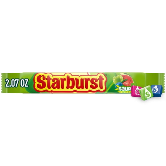 Starburst Sour Fruit Chews Chewy Candy, Full Size - 2.07 oz Pack