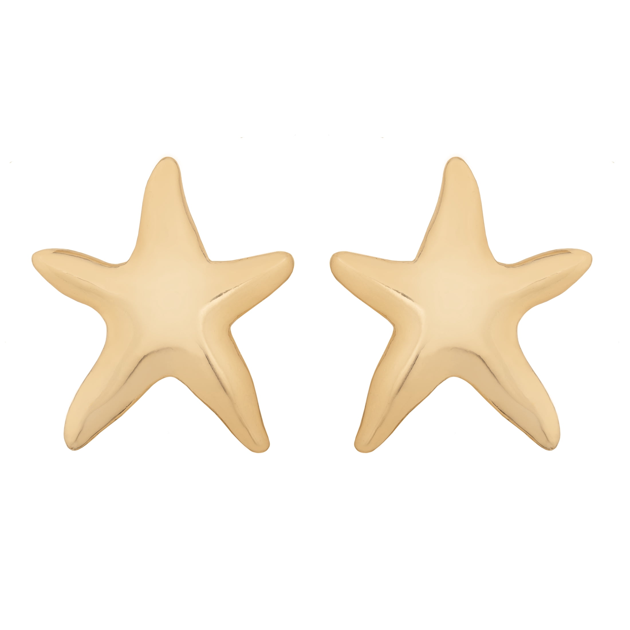 Time and Tru Women's Gold Tone Starfish Stud Earrings