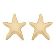 thumbnail image 1 of Time and Tru Women's Gold Tone Starfish Stud Earrings, 1 of 5