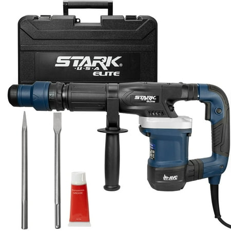 Stark USA Demolition Jack Hammer, SDS Max 1200W Electric Jackhammer Heavy Duty, 2pc Chisels Bits Chipping With Case, 3100 BPM Concrete Breaker