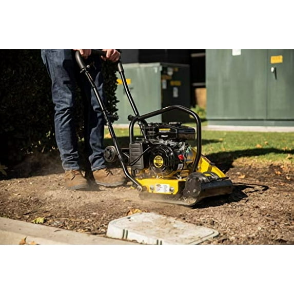 Stark USA 2.8HP Plate Compactor, 78.5CC Gas Engine 5,250 VPM, 1,920lbs Force Vibratory Compaction Tamper with 17" x 12" Plate For Walkways, Patios, Asphalts, Paver Landscaping