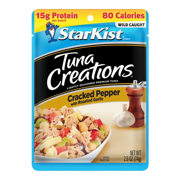 Starkist Tuna Creations Cracked Pepper with Roasted Garlic, 2.6 oz Pouch