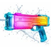 STARKTOY Electric Water Blaster Light Up Full Body Color Changing LED Squirt Gun, Automatic Rechargeable Water Gun for Kids and Adults, Long Range Soaker, Blue