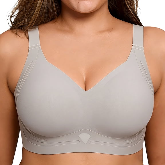 STARLACKC Jelly Bras for Women Plus Size Bras Wireless Bra No Underwire Push Up Seamless Breathable Comforty Bra