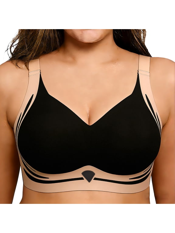 Jelly Bras for Women Plus Size Bras Wireless Bra No Underwire Push Up Seamless Breathable Comforty Bra
