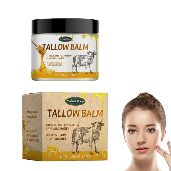STARLAN Beef Tallow Cream, Beef Tallow Cream Grass Feed Cow Tallow Balm for Skin Care Face And Body Natural Lotion Tallow Cream Moisturizer for Sensitive Skin