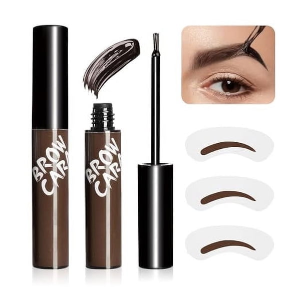 STARLAN Peel Off Tattoo Eyebrow Gel Set, Natural Color Eye-Brow Gel Long-Lasting Waterproof Eyebrow, Easy Peel Off Eyebrow, Non Fading Dyes, Natural Eyebrow Makeup for Women