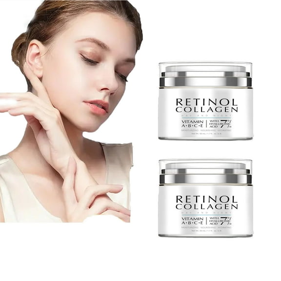 STARLAN Retinol Collagen Face Cream, High Moisturizing Firming and Repairing Skin Cream, Face Collagen Cream for Tightening Skin, Rapid Wrinkle Repair, Cream for Men and Women 50g
