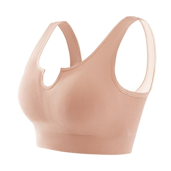 STARLAN Sports Bras for Women Plus Size Push Up Wireless Bras Wide Strap Racerback Bras Breathable Comfortable Underwear