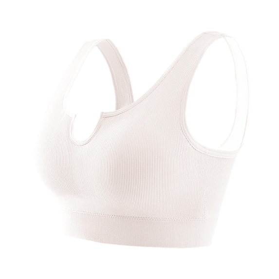 STARLAN Sports Bras for Women Plus Size Push Up Wireless Bras Wide Strap Racerback Bras Breathable Comfortable Underwear