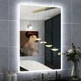thumbnail image 1 of STARLEAD 40"x28" LED Bathroom Mirror with Bluetooth, Anti-Fog, 3 Color Dimmable Light, Tempered Glass, Wall-Mounted, 1 of 7