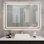 STARLEAD 36" x 28" LED Bathroom Vanity Mirror with Lights, Anti-Fog, Dimmable Lighting, Touch Sensor, Wall Mounted, Modern Bathroom Mirror
