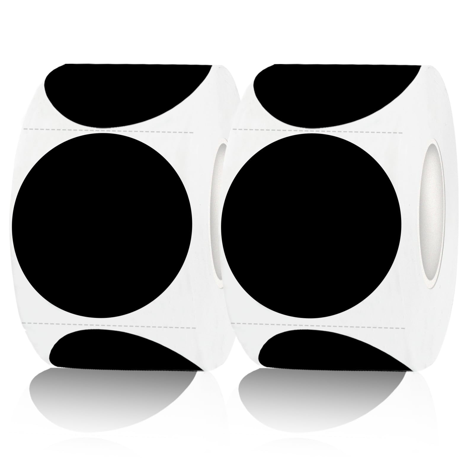 STARLIBOO Black Stickers, Dot Stickers 1.5 Inch, Black Circle Stickers