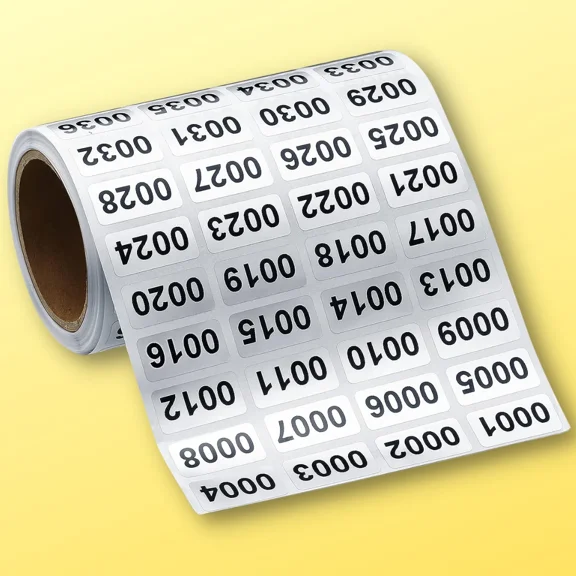 STARLIGHT- 001-2000 Pieces Inventory Number Sticker Labels Self Adhesive Waterproof Labels