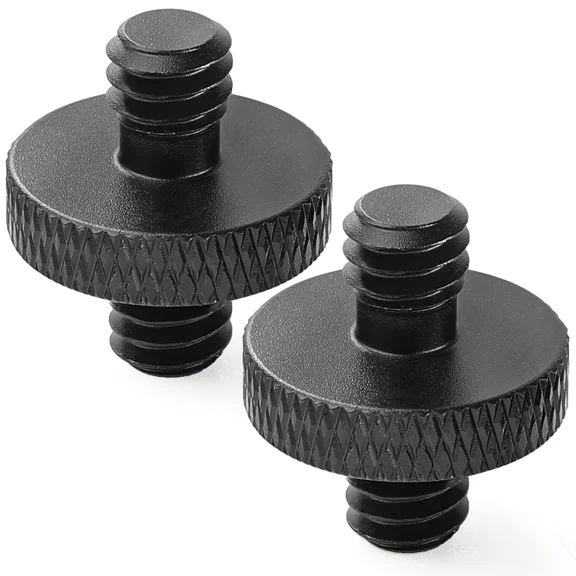 STARLIGHT- 1/4" Male To 1/4" Male Threaded Tripod Screw Adapter Double Sided Standard Mount