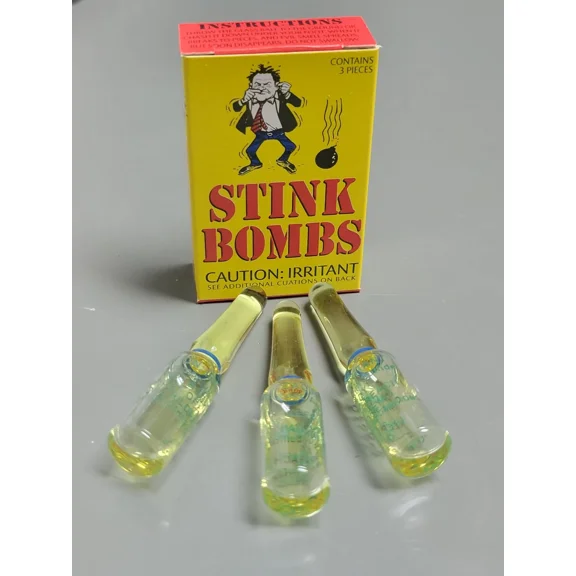 STARLIGHT- 1 Box 3 Stink Bombs Gag Gift Rotten Egg Nasty Smell Funny Prank Joke