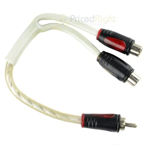 STARLIGHT- 1 Male To 2 Female Rca Splitter Triple Shield Interconnect Car Home Audio Cable