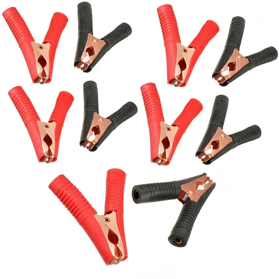 STARLIGHT- 10Pcs Metal Car Battery Clips Crocodile Alligator Test Terminal Clamps 100A 90Mm