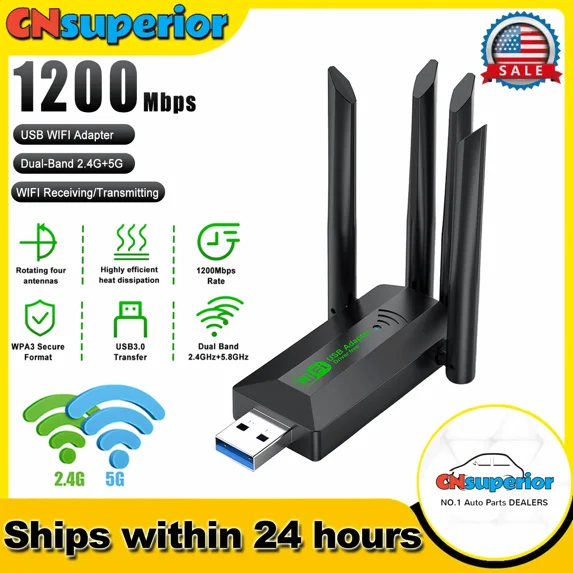 STARLIGHT- (1200Mbps) Wireless Usb Wifi Adapter Usb 3.0 Wifi Dongle For ...