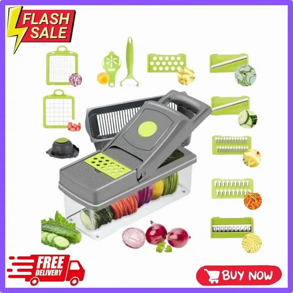 STARLIGHT- 14- In - 1 Vegetable Fruit Chopper Cutter Food Onion Veggie Dicer Slicer Kitchen