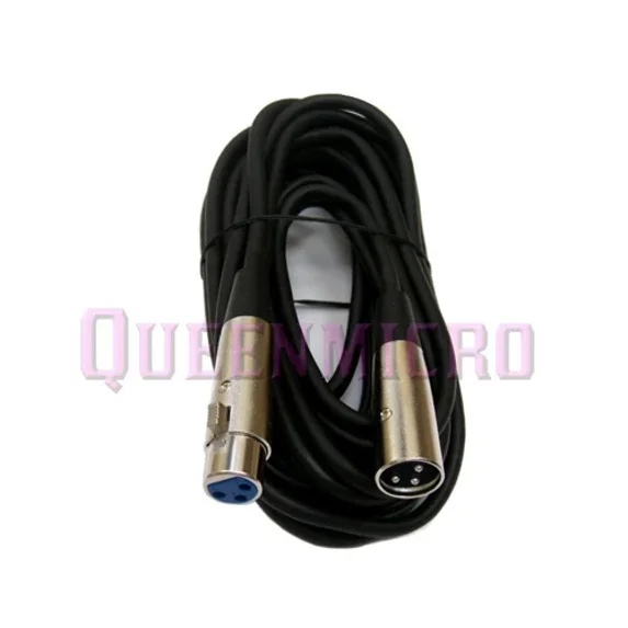 STARLIGHT- 15Ft Xlr 3Pin Male Female Balanced Microphone Mic Audio Cord Shield Cable 15' Ft