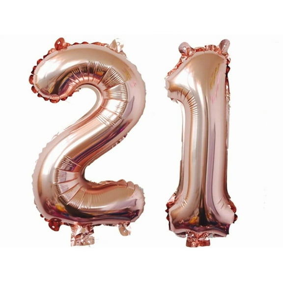 STARLIGHT- 16" 21 Rose Gold Number Balloons 21Th Birthday Party Anniversary Foil Balloon Us