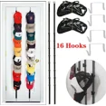 thumbnail image 1 of STARLIGHT- 16 Hooks Baseball Cap Hat Closet Rack Wall Door Hanger Holder Storage Organizer, 1 of 5