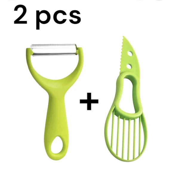 STARLIGHT- ( 2 Pack ) Potato Peeler Vegetable Or Fruit Peeler + Avocado Slicer 3 In 1