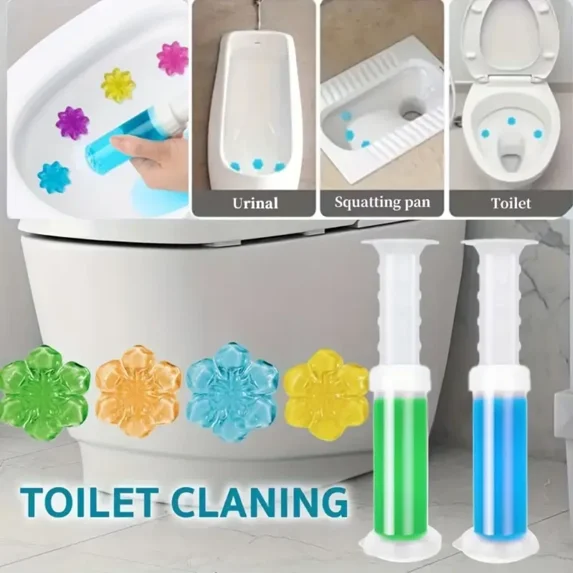 STARLIGHT- 2 Pack Toilet Cleaning Gel Stamp Lemon Scent No More Toilet Rings And Stains New