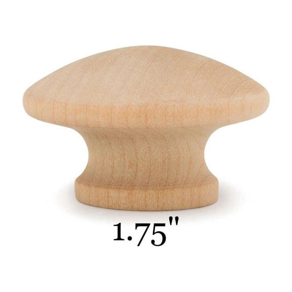 STARLIGHT- 2 Pack Wood Drawer Knob, 1-3/4" Cabinet Pull, W/Screws, Bi-Fold Closet Doors